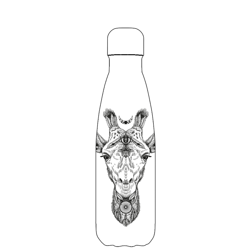 Original Aztec Giraffe Water Bottle Pattern