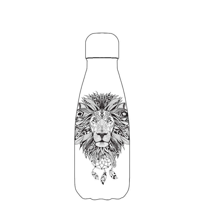 Original Aztec Lion Water Bottle Pattern