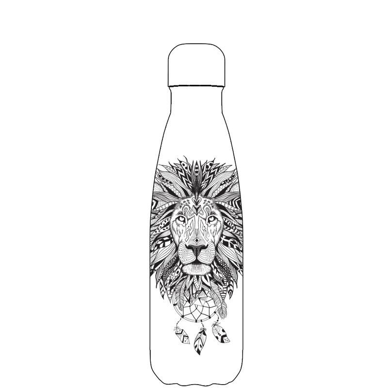 Original Aztec Lion Water Bottle Pattern