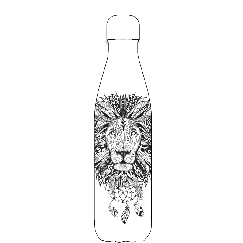 Original Aztec Lion Water Bottle Pattern