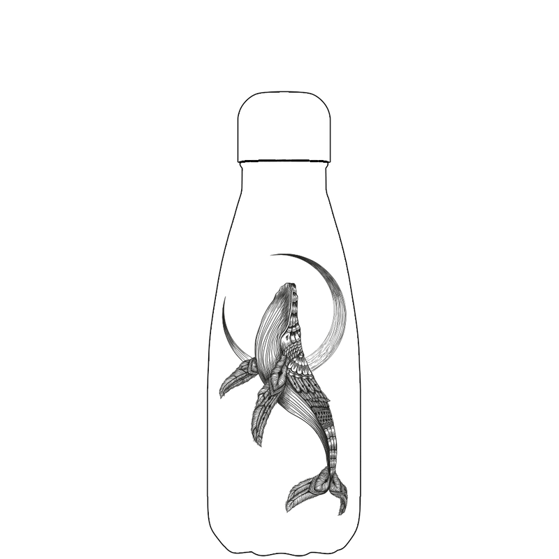 Original Aztec Whale Water Bottle Pattern