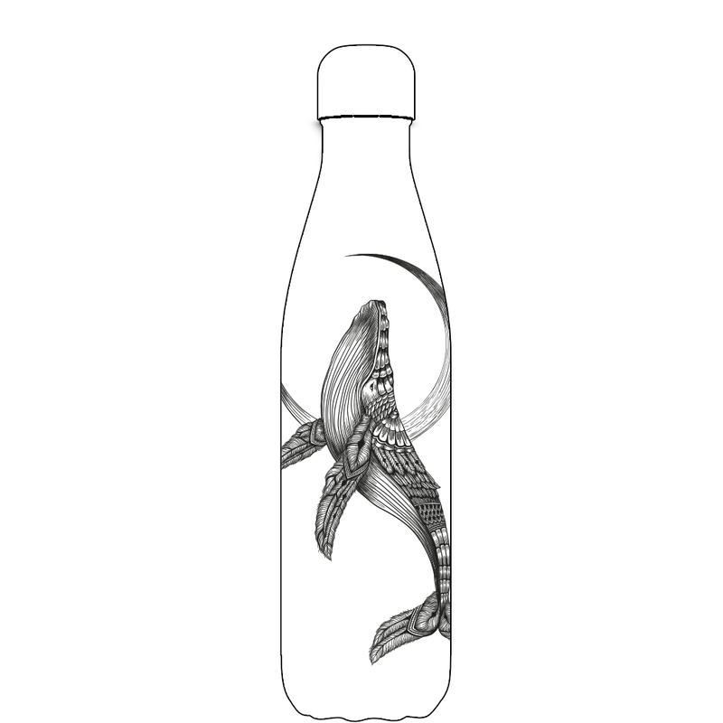 Original Aztec Whale Water Bottle Pattern