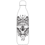 Original Aztec Wolf Water Bottle Pattern