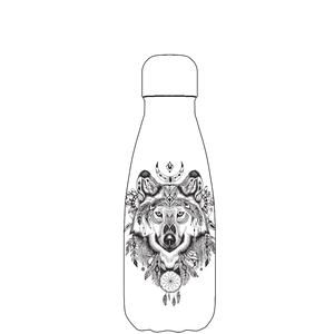 Original Aztec Wolf Water Bottle Pattern