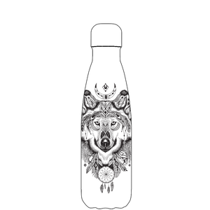 Original Aztec Wolf Water Bottle Pattern