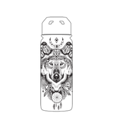 Bottiglia d'acqua con cannuccia - Modello Lupo Azteco Gen 2