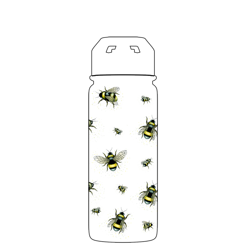 Wasserflasche mit Strohhalm – Gen 2 Bee Pattern