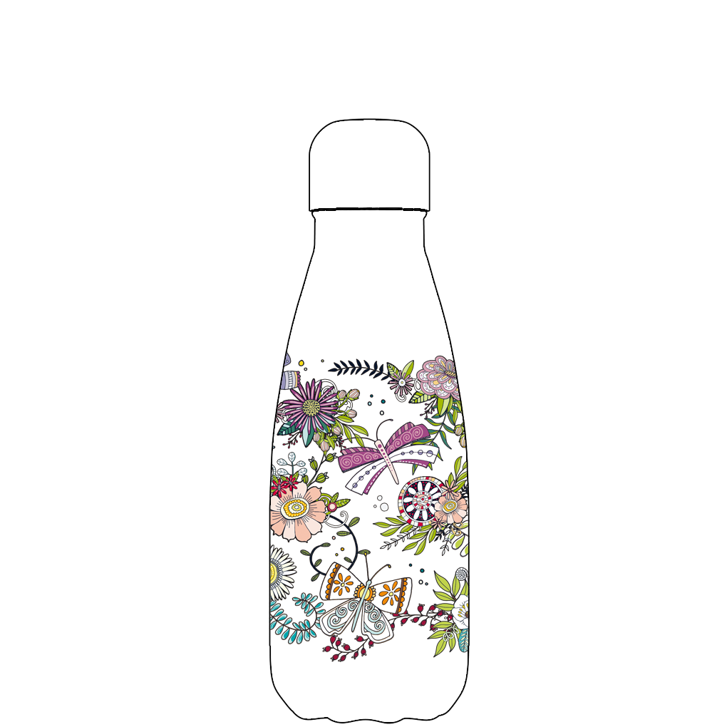 Original Butterfly Beauty Water Bottle Pattern