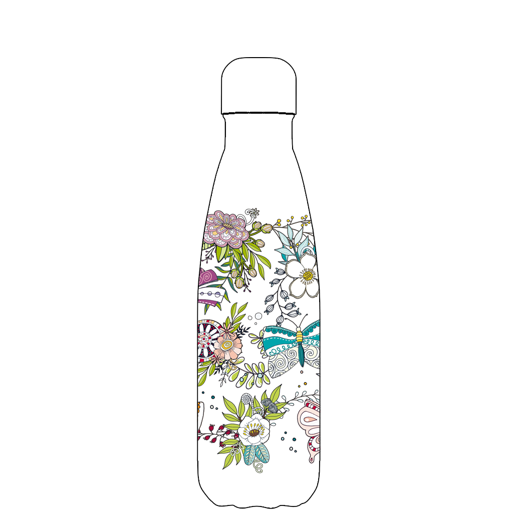 Original Butterfly Beauty Water Bottle Pattern