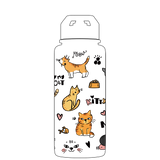 Bottiglia d'acqua con cannuccia - Modello Cat Party Gen 2