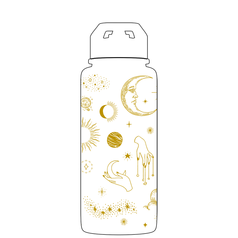 Bottiglia d'acqua con cannuccia - Modello Celeste Gen 2