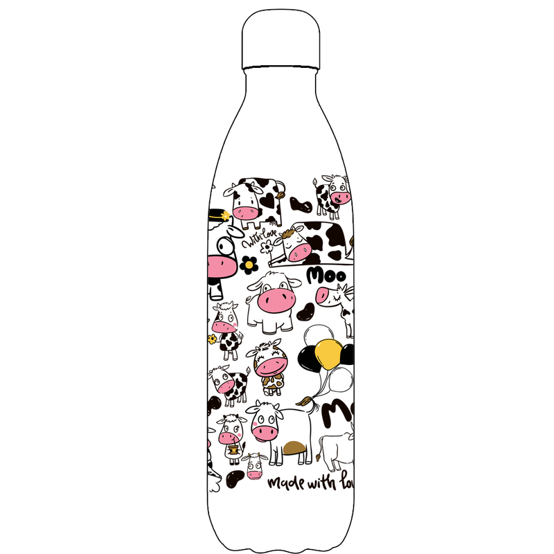 Original Cows are Legendairy Water Bottle Pattern