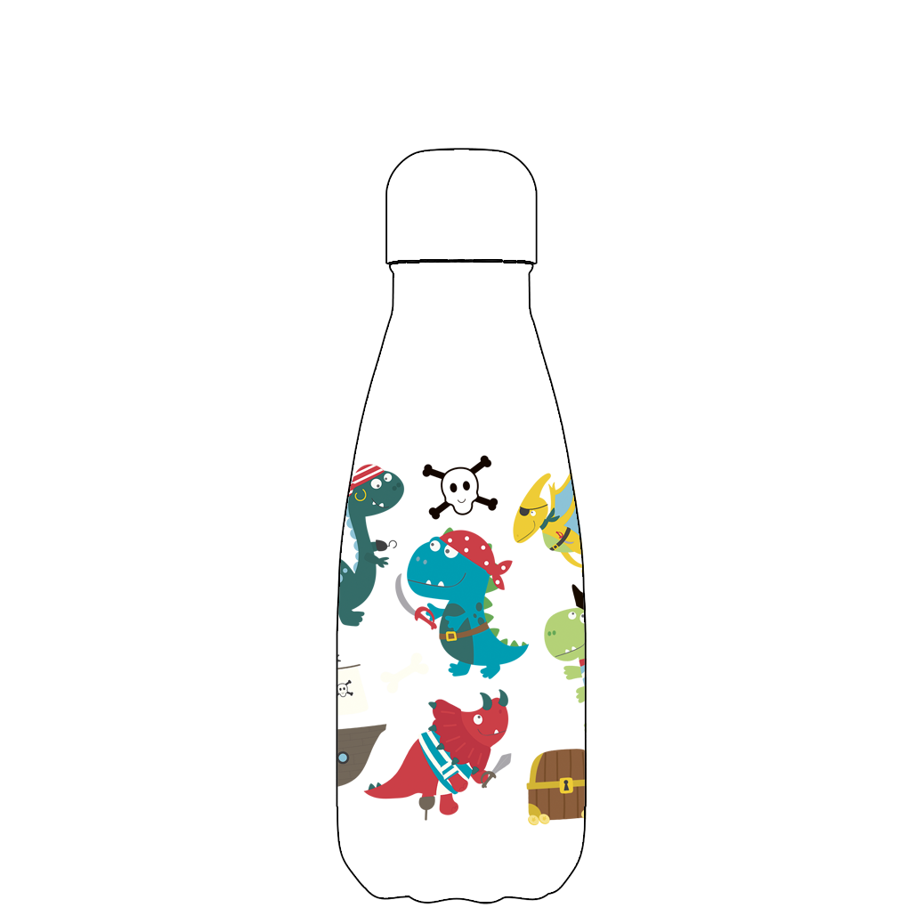 Original Dino Pirates Water Bottle Pattern
