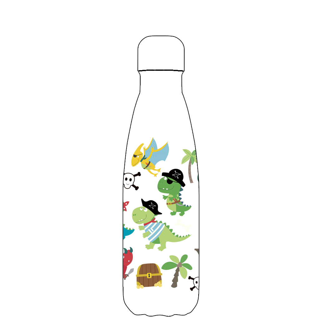 Original Dino Pirates Water Bottle Pattern