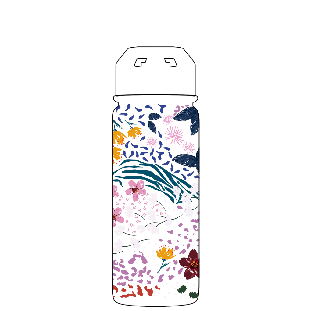 Bottiglia d'acqua con cannuccia - Motivo incantato Gen 2