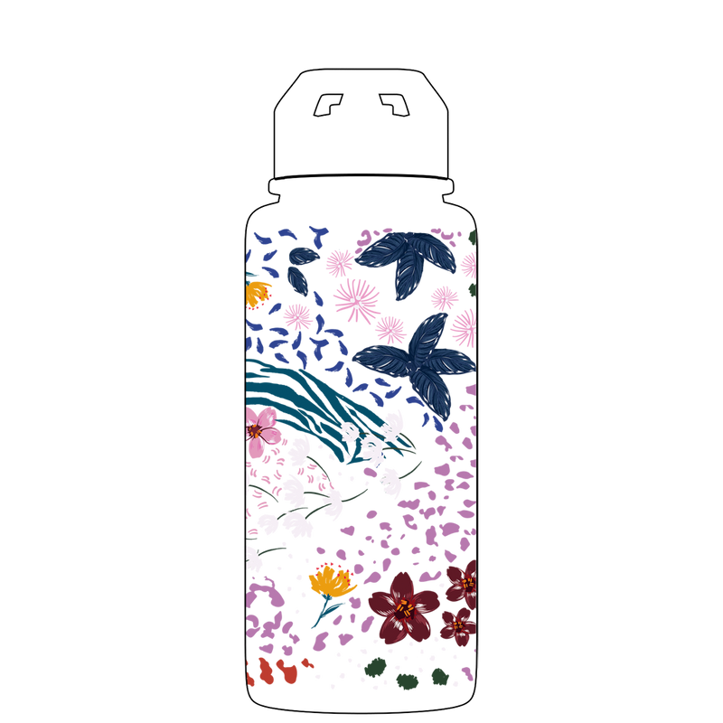Bottiglia d'acqua con cannuccia - Motivo incantato Gen 2