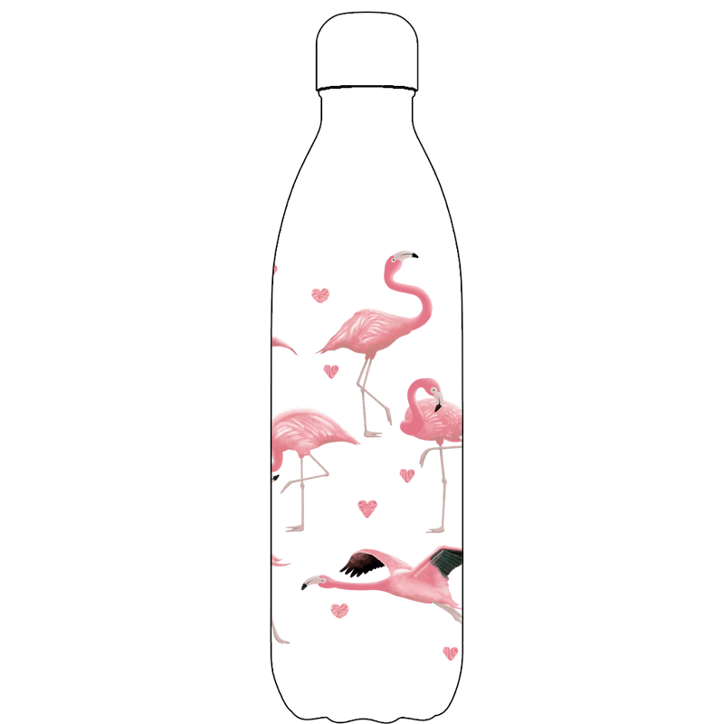 Proworks Flamingo Water Bottle Pattern