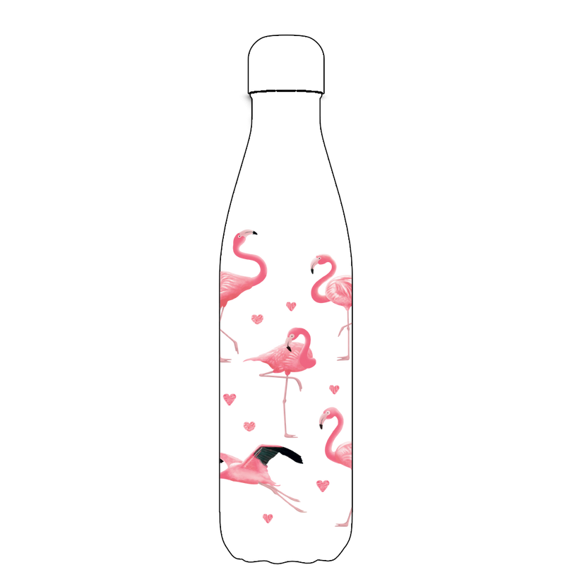 Proworks Flamingo Water Bottle Pattern