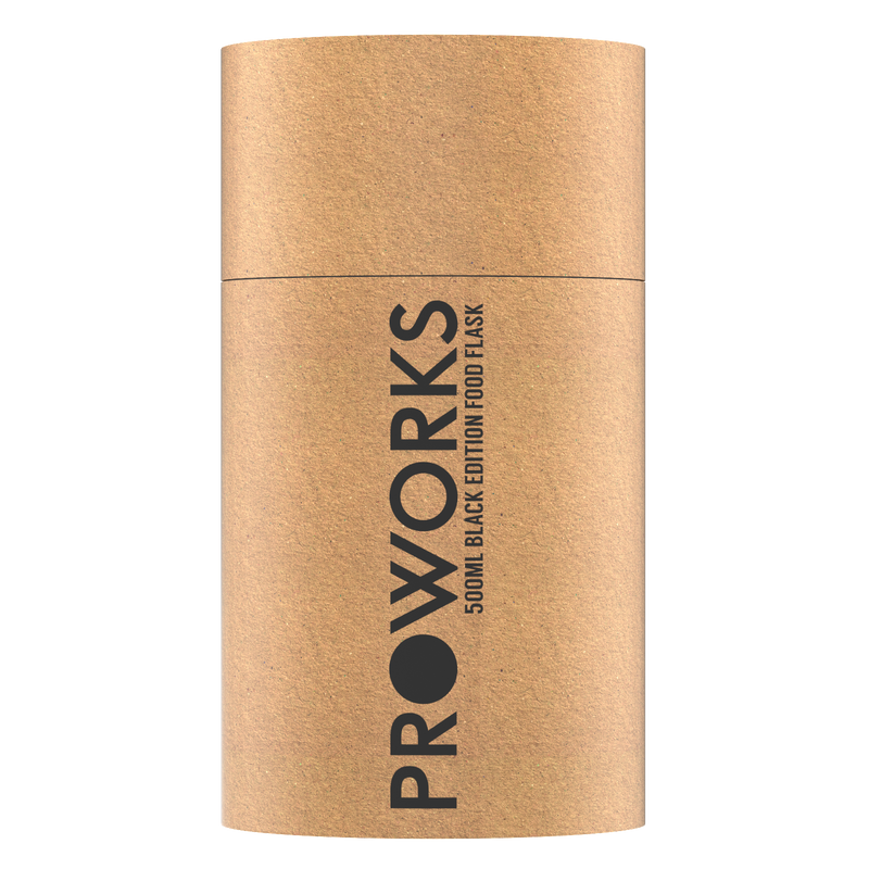 Proworks Black Hedgehog Food Flask 500ml Packaging