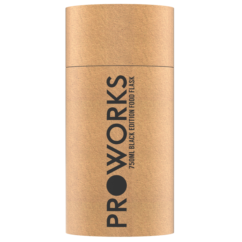 Proworks Black Daisy Food Flask 750ml Packaging