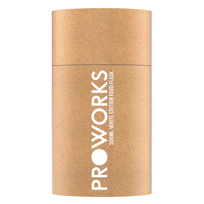 Proworks All White Sloth Food Flask 500ml Packaging