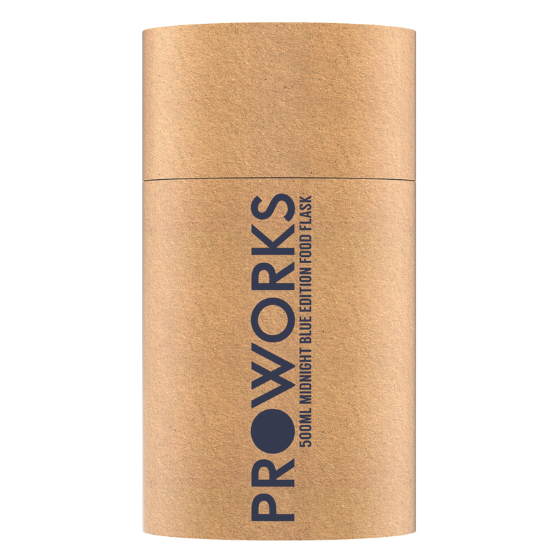 Proworks Midnight Blue Food Flask 500ml Packaging