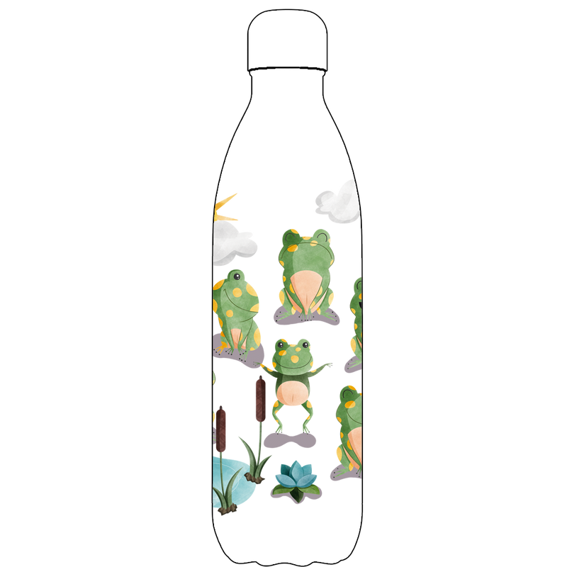 Original Frog Life Water Bottle Pattern
