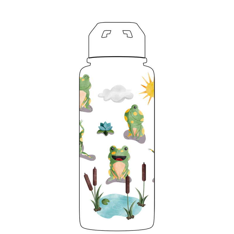 Bottiglia d'acqua con cannuccia - Modello di vita della rana Gen 2