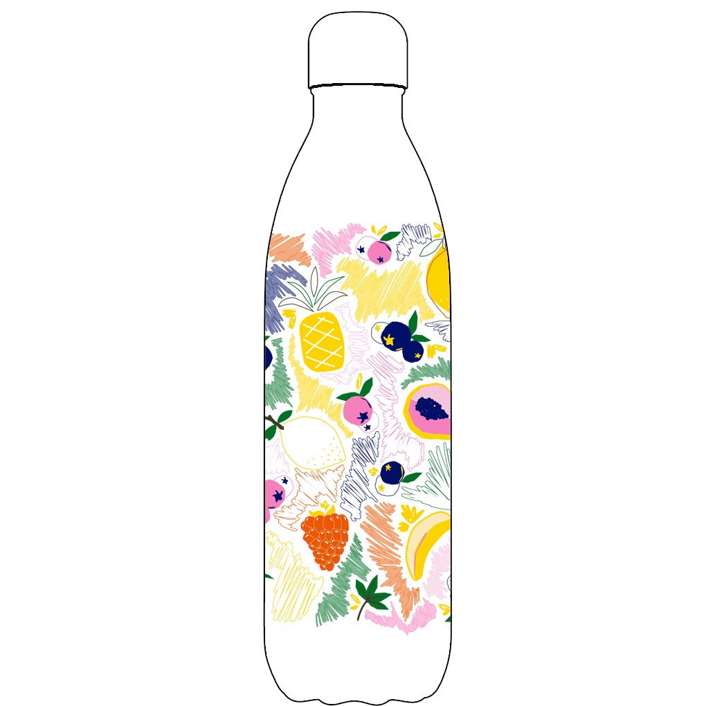 Fruits Please Water Bottle Pattern