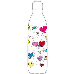 Original Hearts and Love Water Bottle Pattern