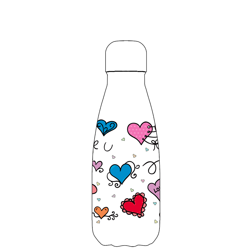 Girls Be Kind Heart Water Bottle