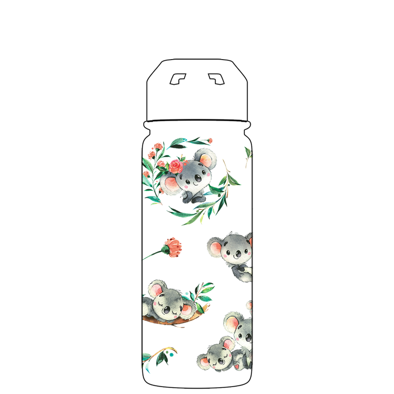 Wasserflasche mit Strohhalm – Gen 2 Koala Cling Pattern