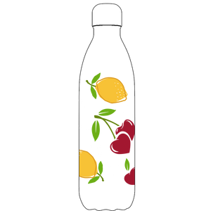 Original Lemon Cherries Water Bottle Pattern