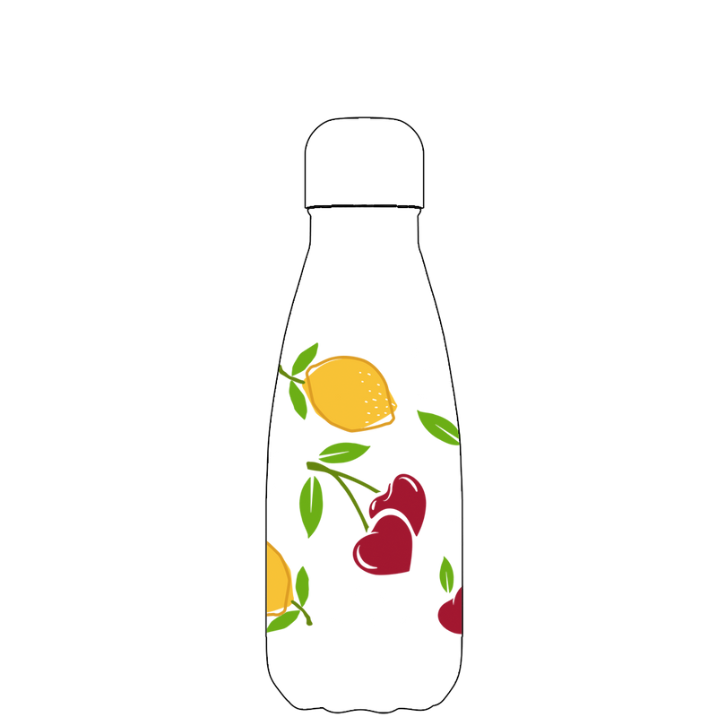 Original Lemon Cherries Water Bottle Pattern