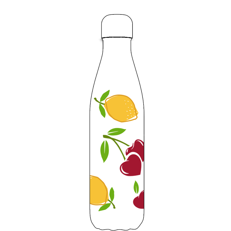 Original Lemon Cherries Water Bottle Pattern