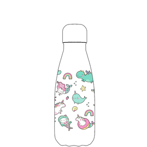 Original Mermaids and Unicorns Water Bottle Pattern
