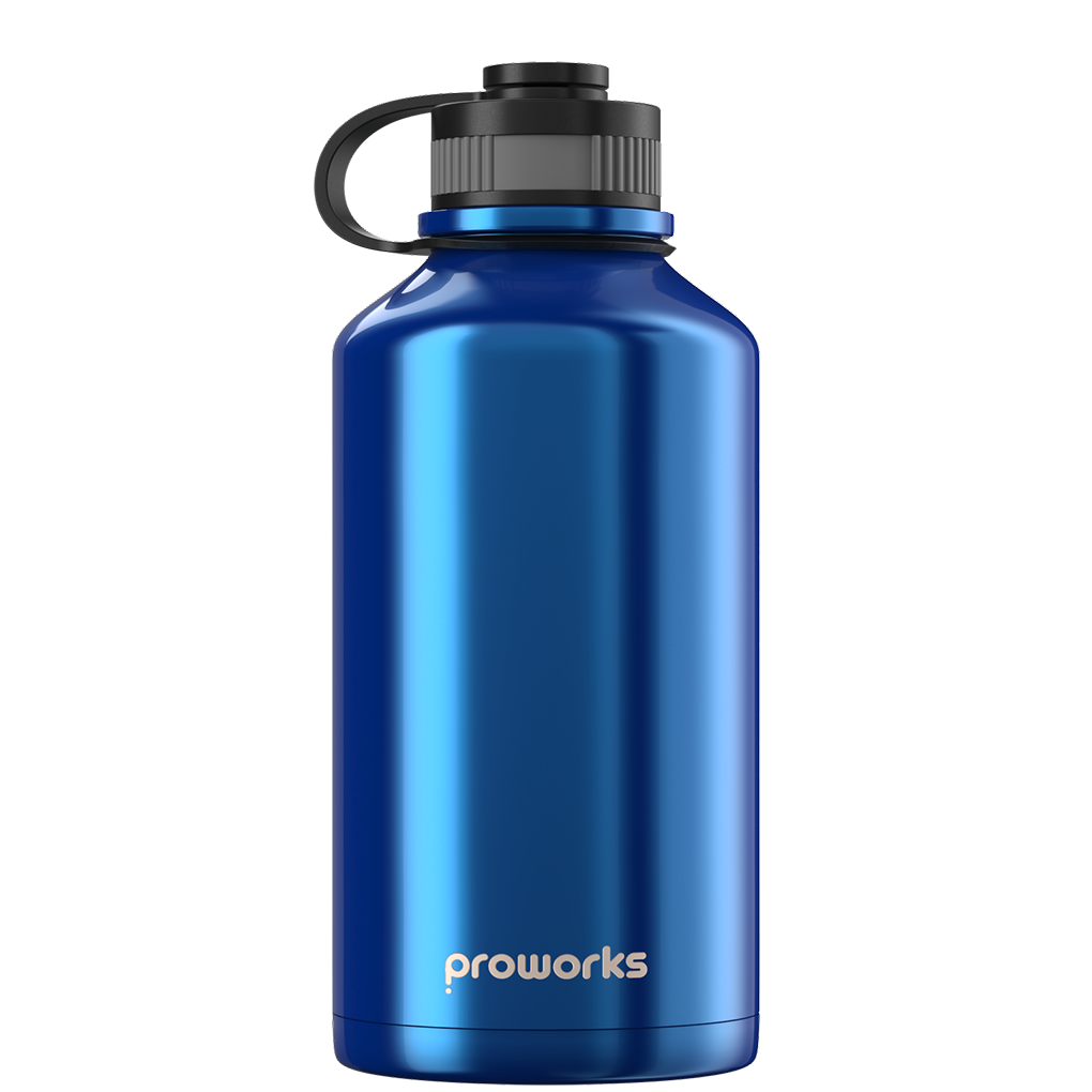 2-Liter-Wasserflasche – Metallic-Blau