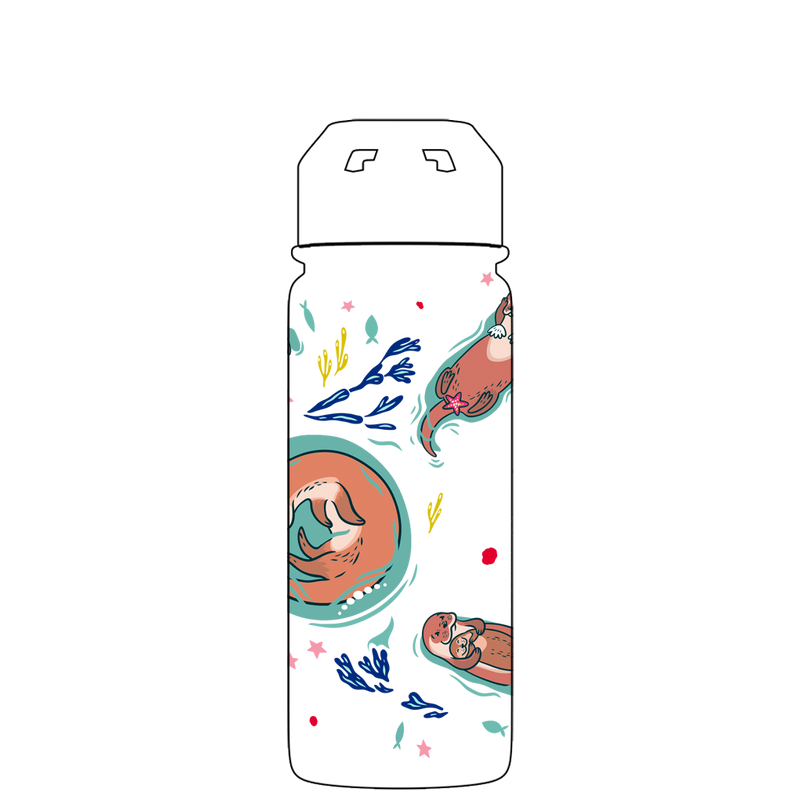 Bottiglia d'acqua con cannuccia - Modello di raccolta della famiglia Otter di seconda generazione