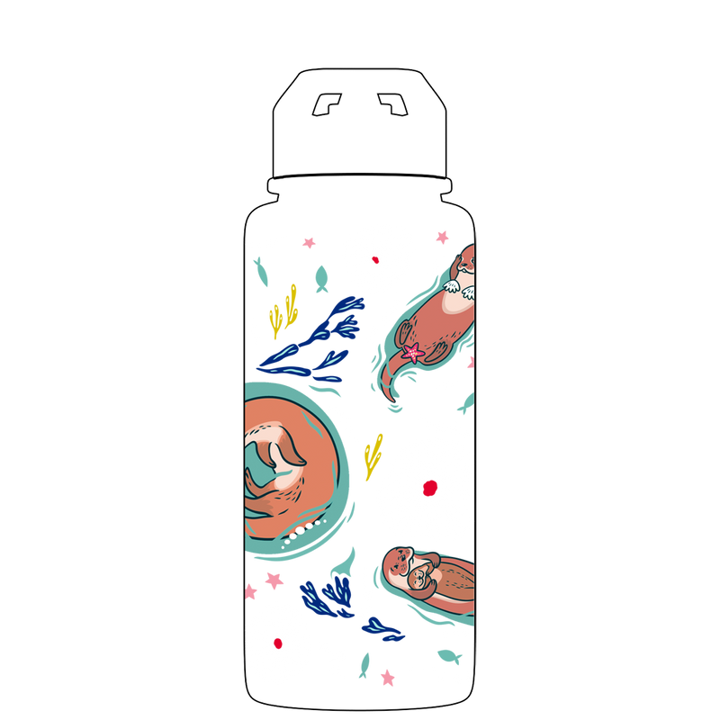 Bottiglia d'acqua con cannuccia - Modello di raccolta della famiglia Otter di seconda generazione