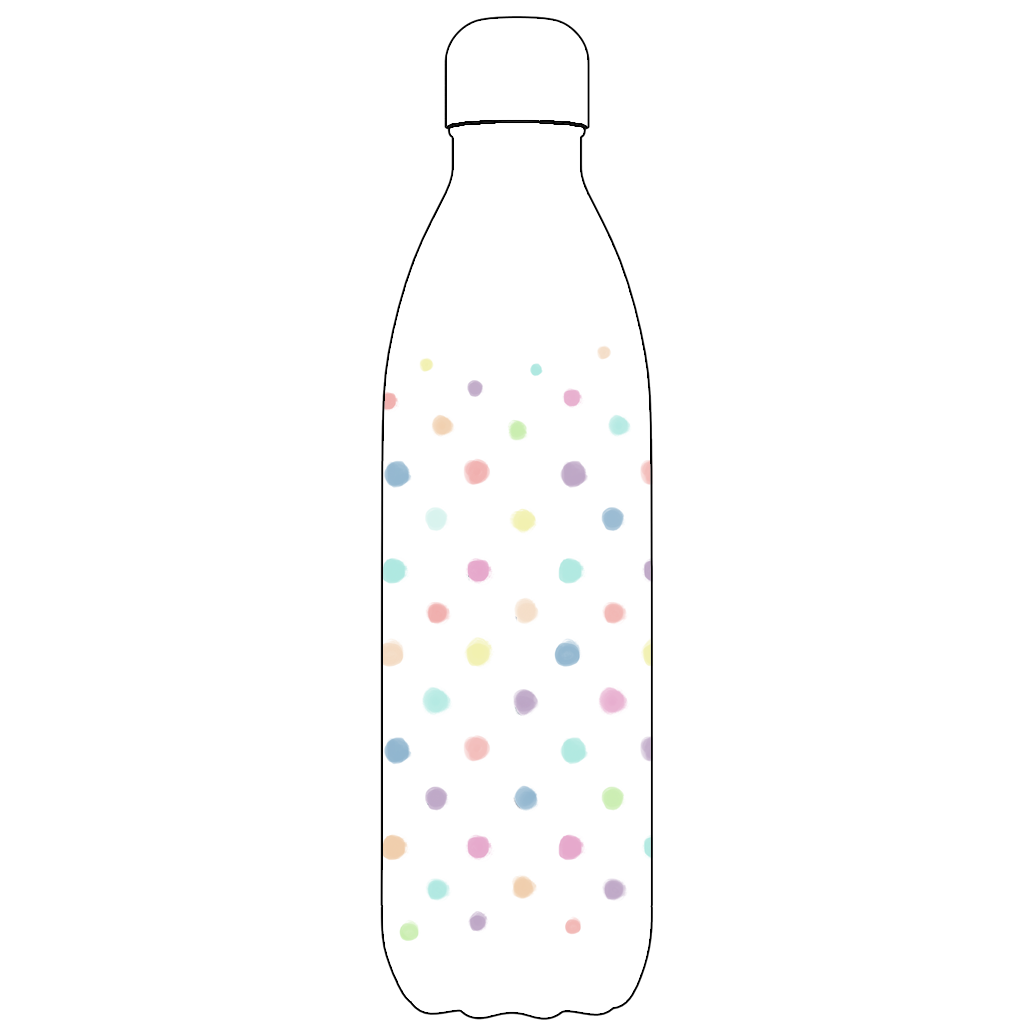 polka dot water bottle pattern