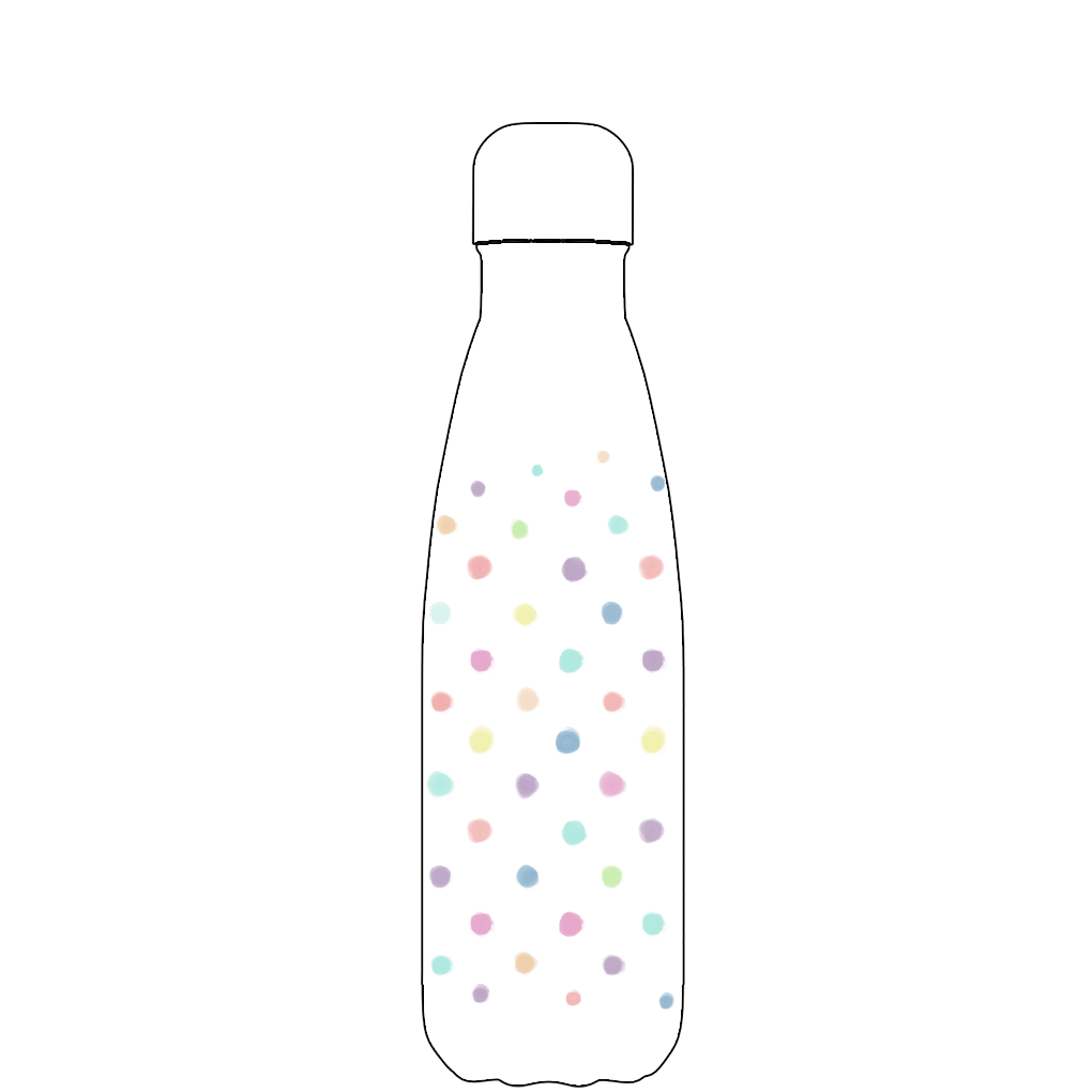 polka dot water bottle pattern