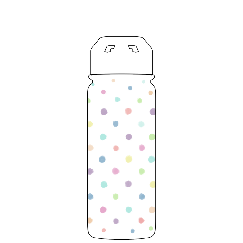 Borraccia con cannuccia - Motivo a pois Gen 2