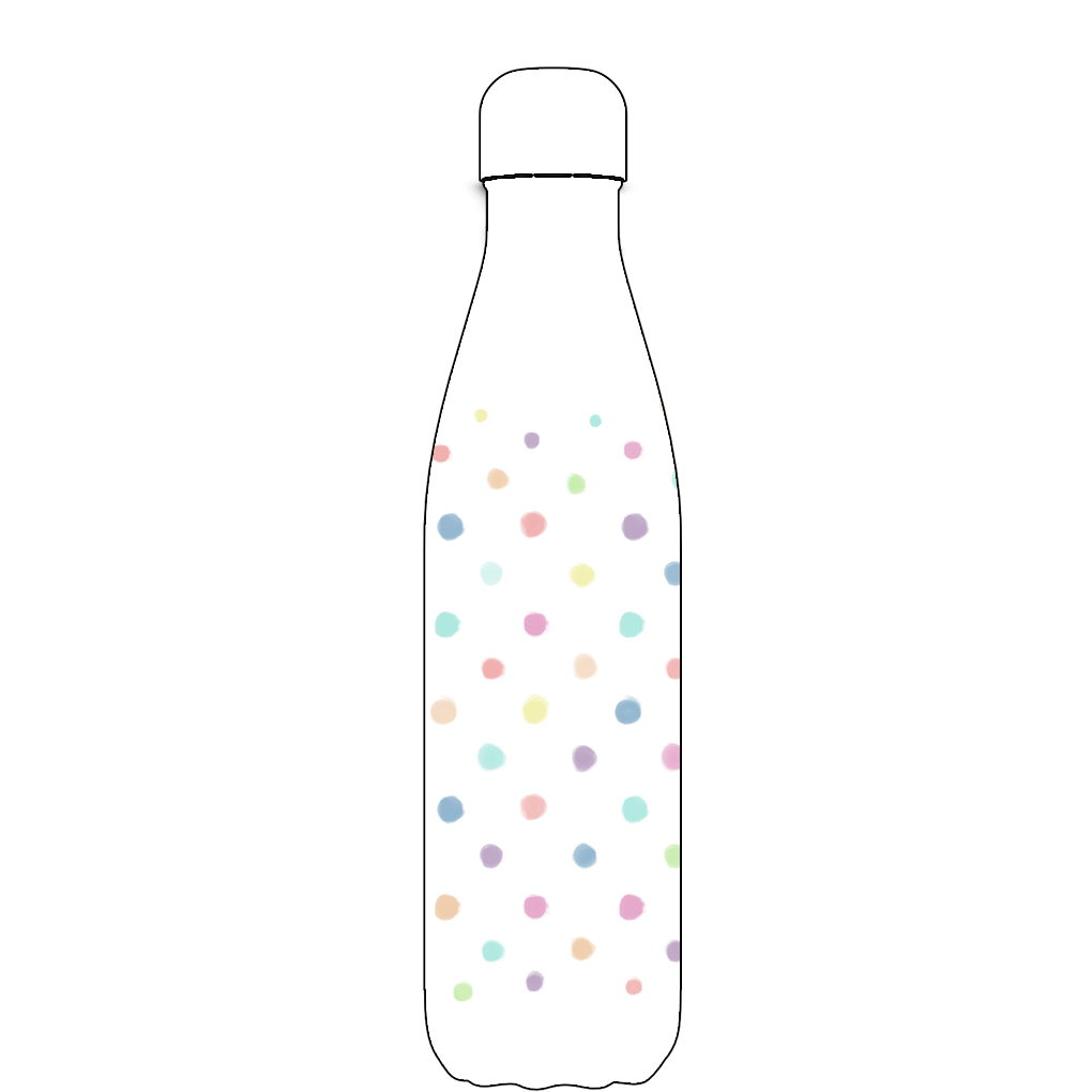 polka dot water bottle pattern