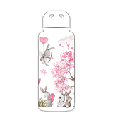 Gourde avec paille - Gen 2 Rabbit Romance Pattern