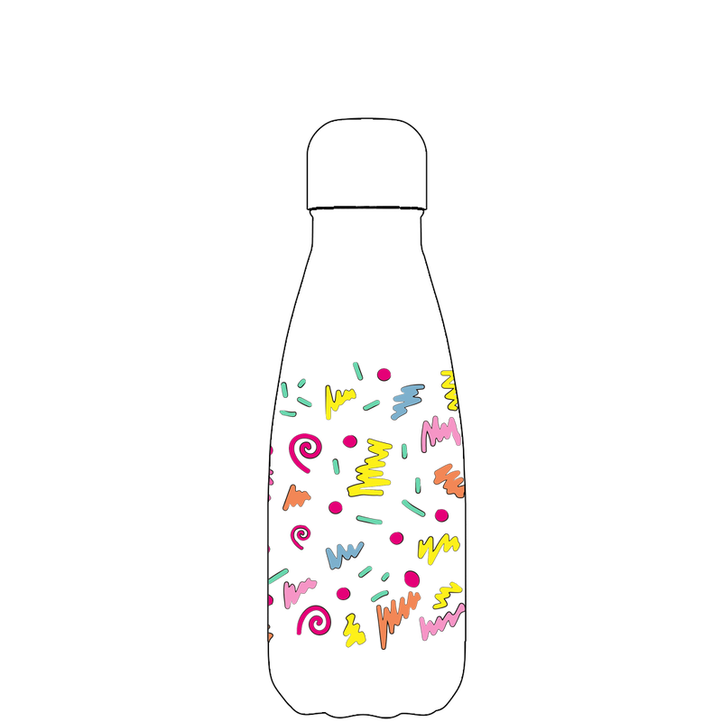 Original Retro Squiggles Water Bottle Pattern