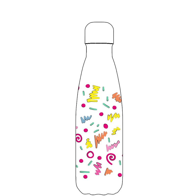 Original Retro Squiggles Water Bottle Pattern