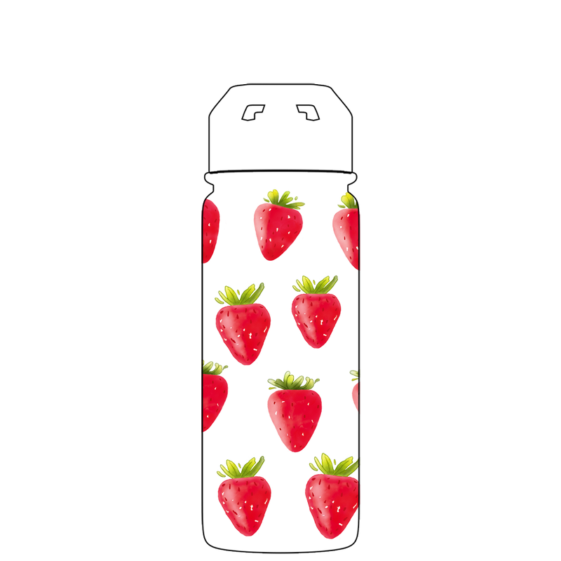 Bottiglia d'acqua con cannuccia - Modello Fragola Gen 2