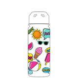 Water bottle with straw - Gen 2 Summer Vibes Pattern