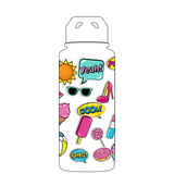 Water bottle with straw - Gen 2 Summer Vibes Pattern