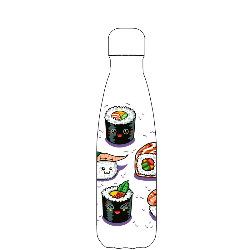 Original Super Sushi Water Bottle Pattern